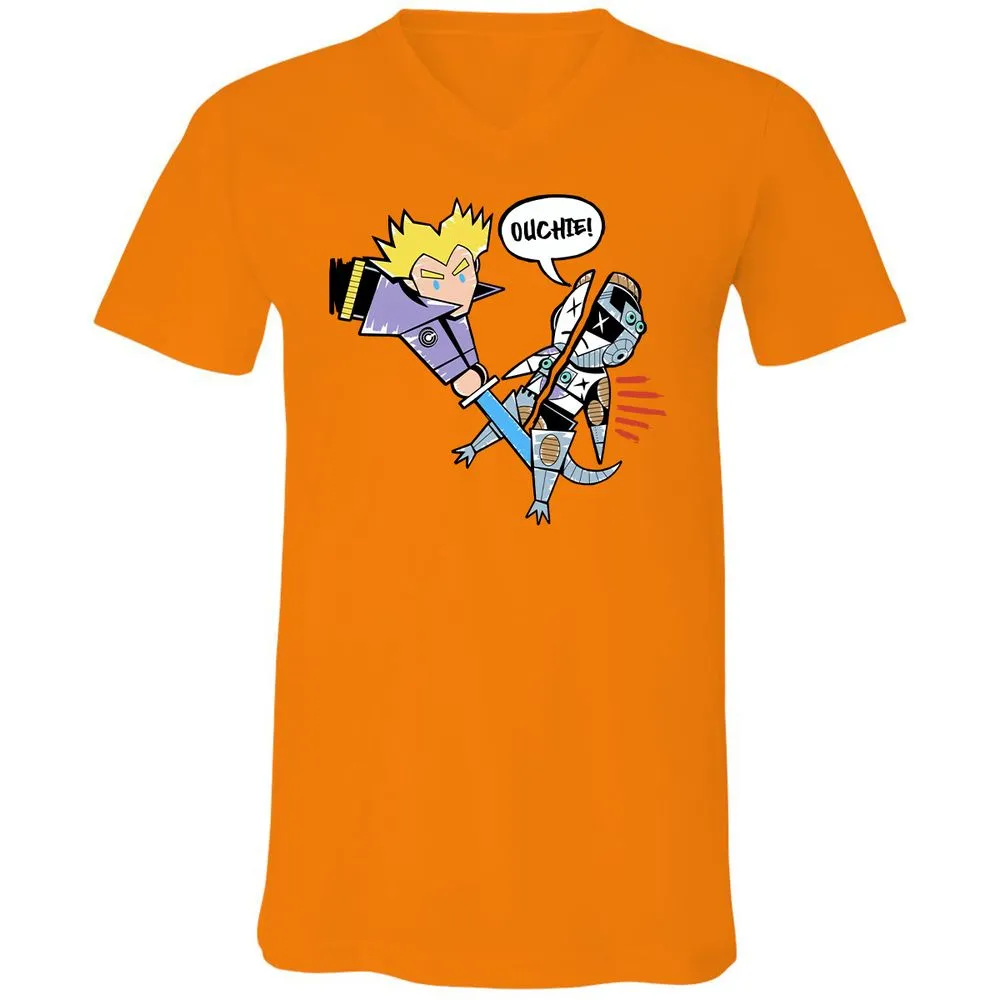 Unisex V-Neck T-Shirt - 64YUQTV5 - Orange - 11