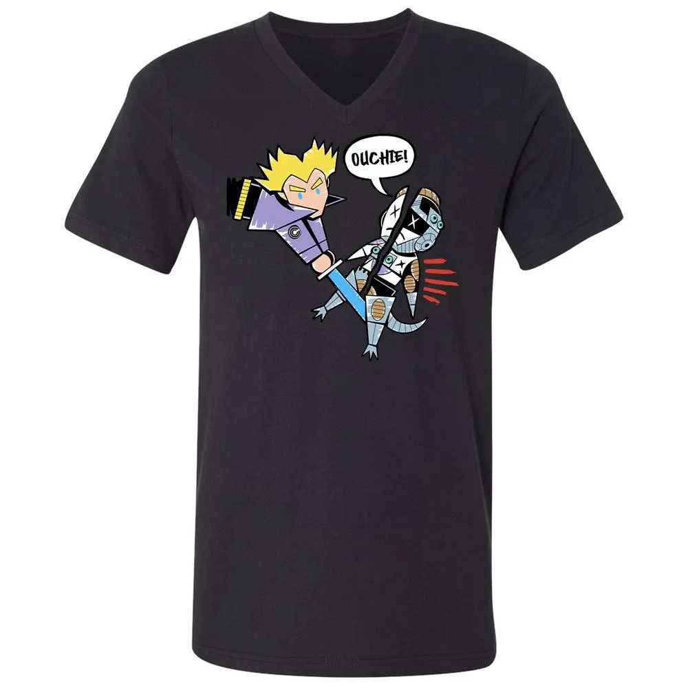 Unisex V-Neck T-Shirt - 64YUQTV5 - Black - 16