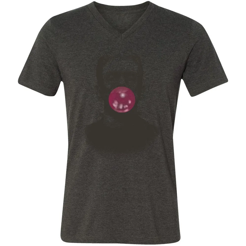 Unisex V-Neck T-Shirt - 8R3XPLVB - Dark Grey Heather - 8