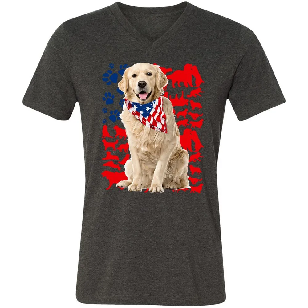 Unisex V-Neck T-Shirt - JPNXMRY6 - Dark Grey Heather - 8