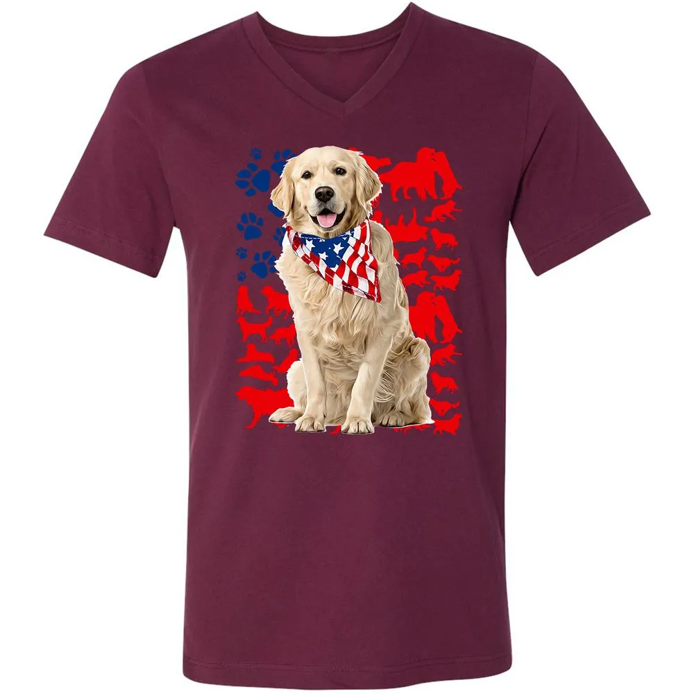 Unisex V-Neck T-Shirt - JPNXMRY6 - Maroon - 6