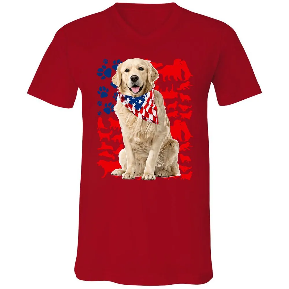 Unisex V-Neck T-Shirt - JPNXMRY6 - Red - 3