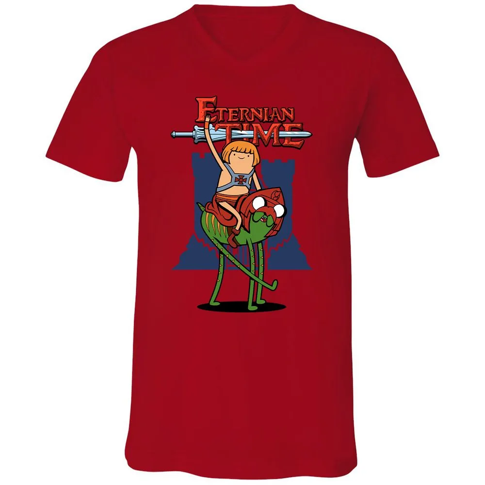 Unisex V-Neck T-Shirt - 4HASWWVM - Red - 3