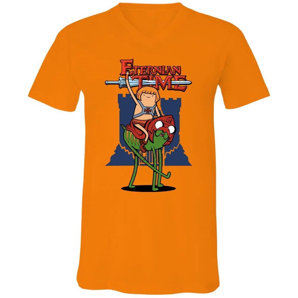 Unisex V-Neck T-Shirt - 4HASWWVM - Orange - 11