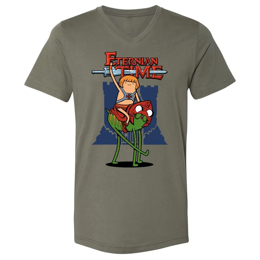 Unisex V-Neck T-Shirt - 4HASWWVM - Military Green - 10