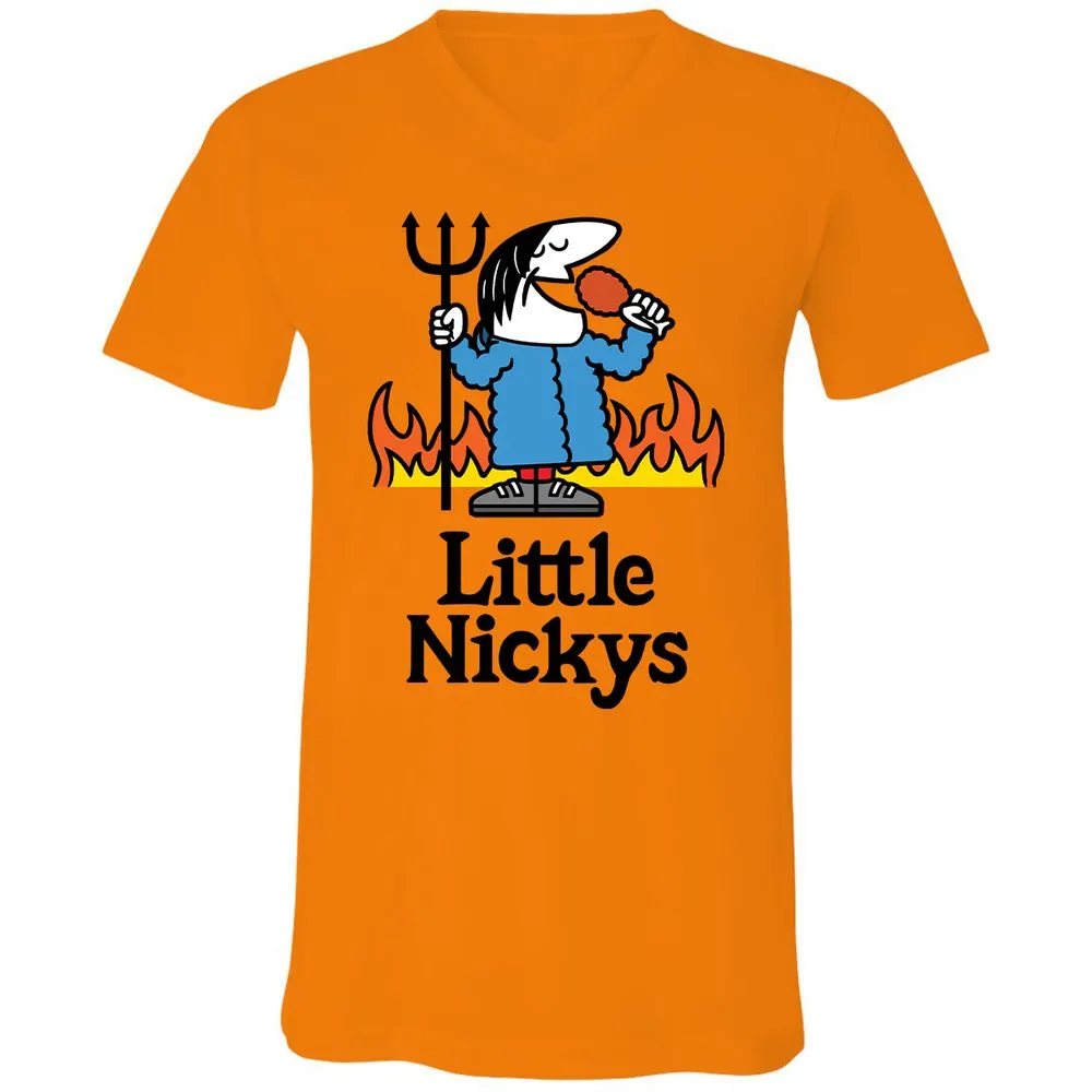 Unisex V-Neck T-Shirt - ZU5W9WGD - Orange - 11