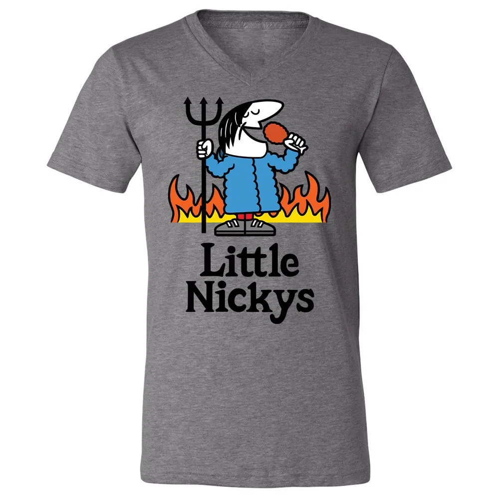 Unisex V-Neck T-Shirt - ZU5W9WGD - Deep Heather - 13