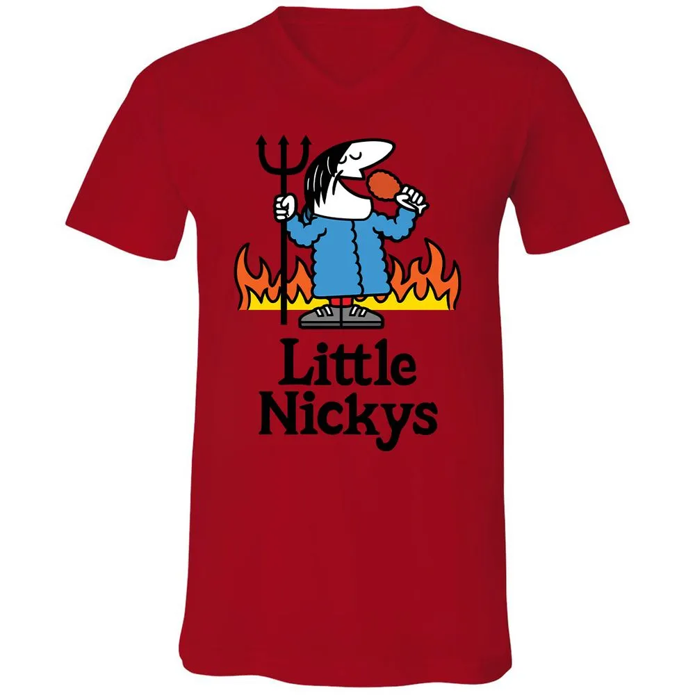 Unisex V-Neck T-Shirt - ZU5W9WGD - Red - 3
