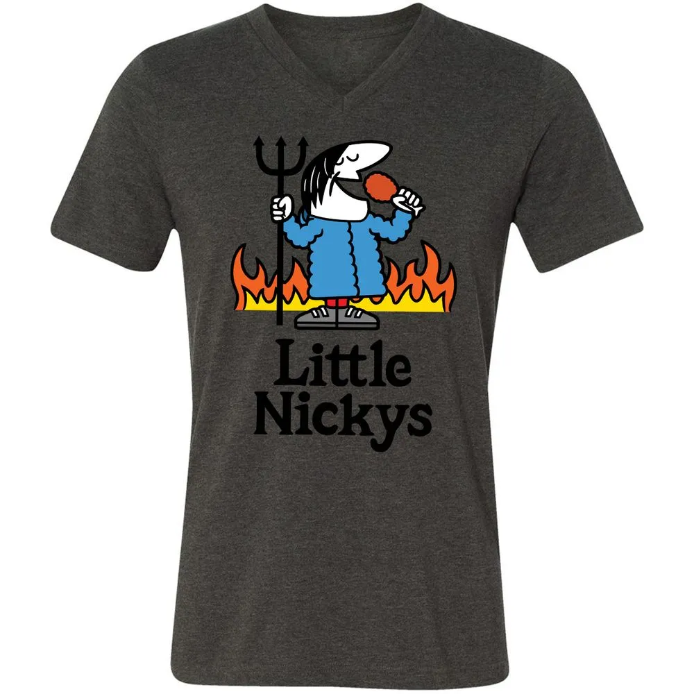 Unisex V-Neck T-Shirt - ZU5W9WGD - Dark Grey Heather - 8