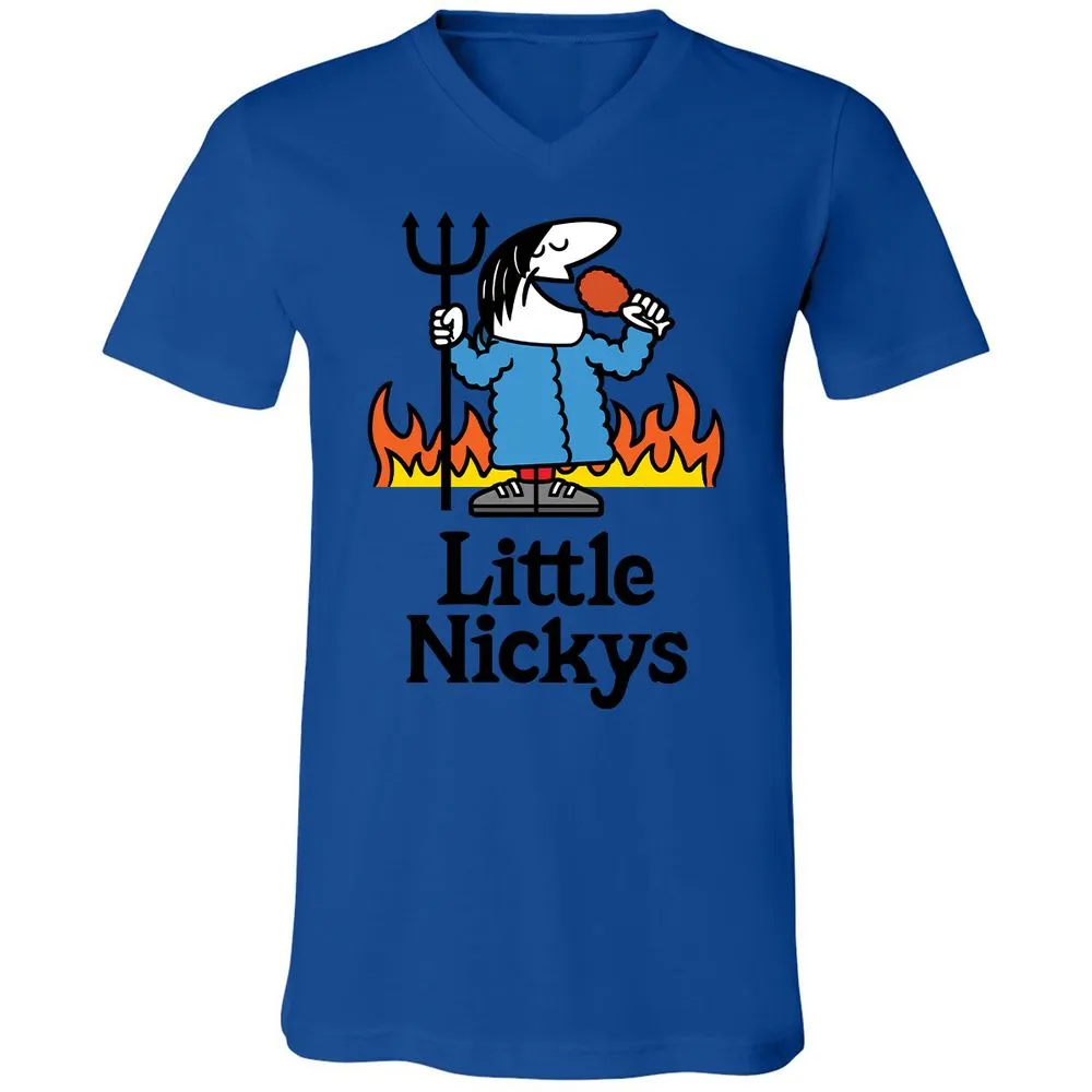 Unisex V-Neck T-Shirt - ZU5W9WGD - True Royal - 4
