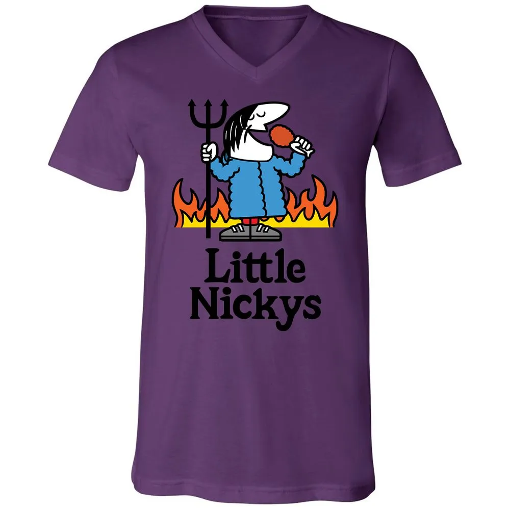 Unisex V-Neck T-Shirt - ZU5W9WGD - Team Purple - 2
