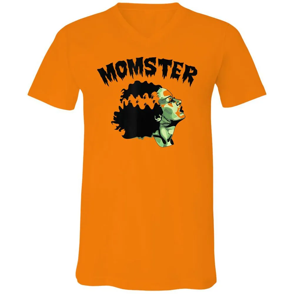 Unisex V-Neck T-Shirt - 57R63TY7 - Orange - 11