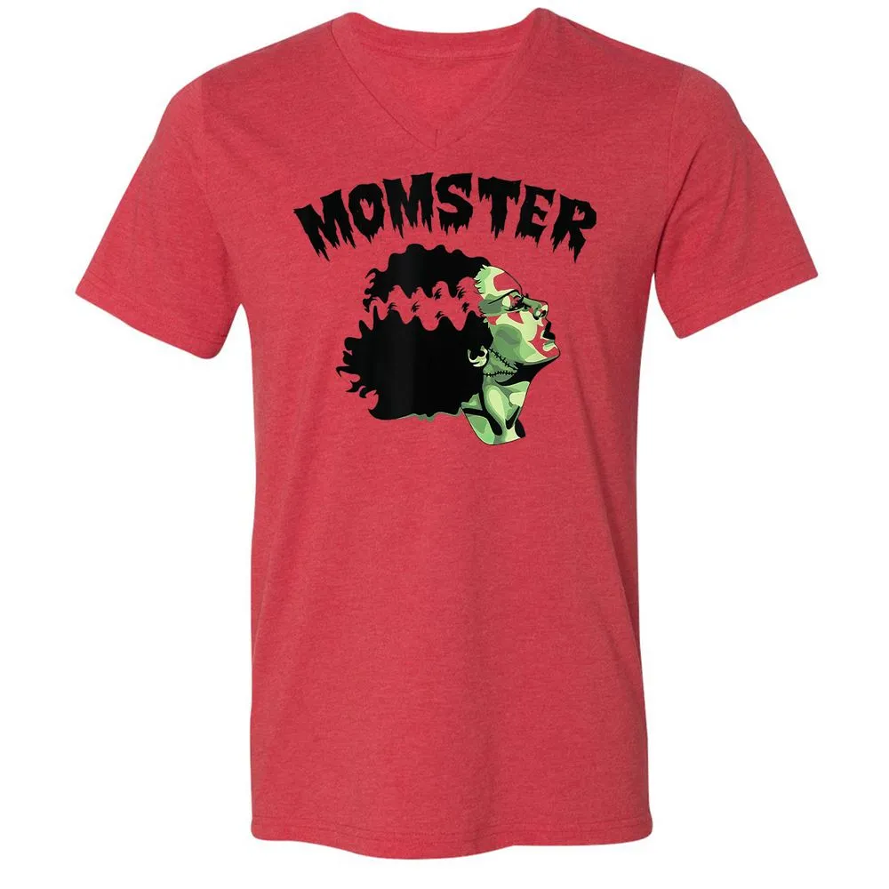 Unisex V-Neck T-Shirt - 57R63TY7 - Heather Red - 5