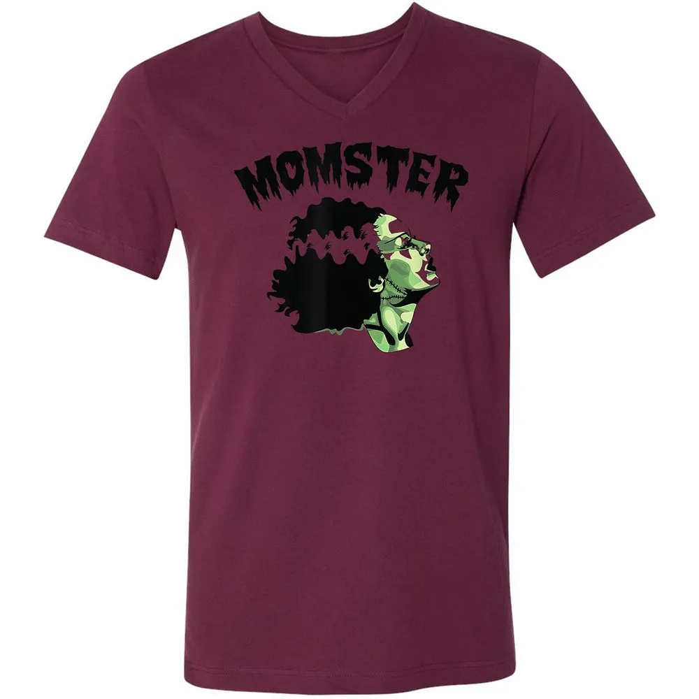 Unisex V-Neck T-Shirt - 57R63TY7 - Maroon - 6