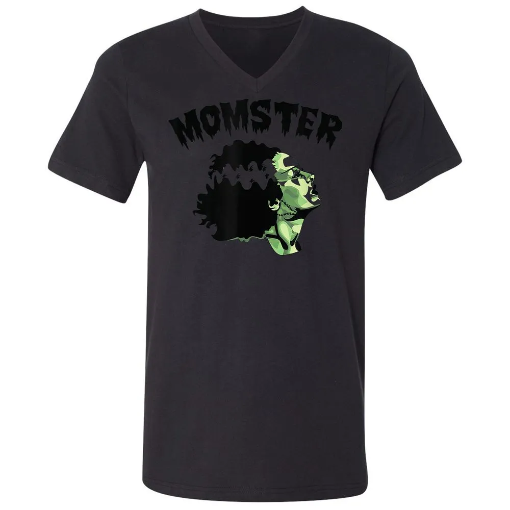 Unisex V-Neck T-Shirt - 57R63TY7 - Black - 16