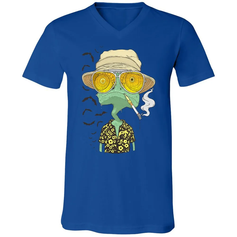 Unisex V-Neck T-Shirt - PHFSVRSZ - True Royal - 4