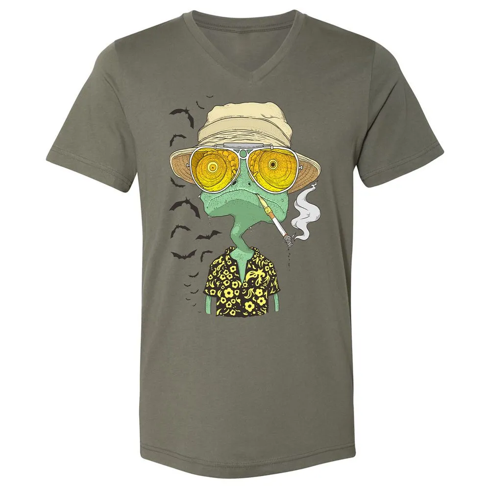 Unisex V-Neck T-Shirt - PHFSVRSZ - Military Green - 10