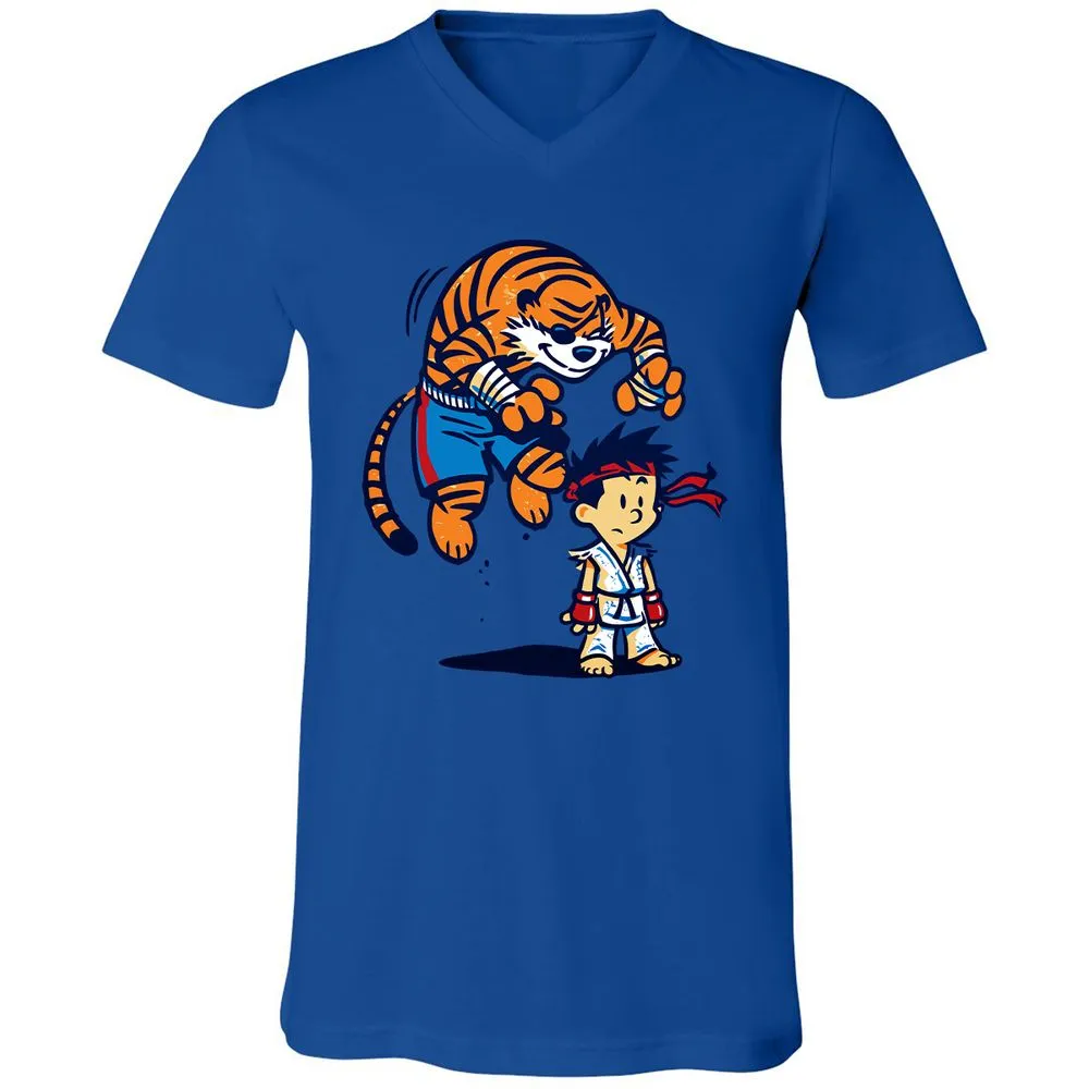 Unisex V-Neck T-Shirt - 673WXYNT - True Royal - 4
