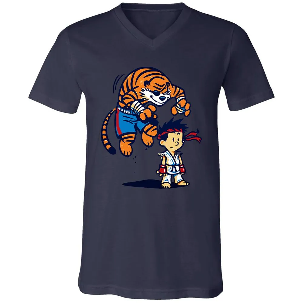 Unisex V-Neck T-Shirt - 673WXYNT - Navy - 9
