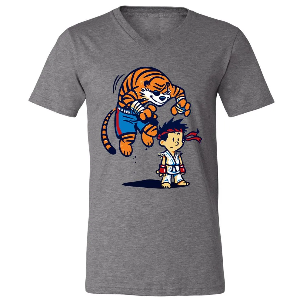 Unisex V-Neck T-Shirt - 673WXYNT - Deep Heather - 13