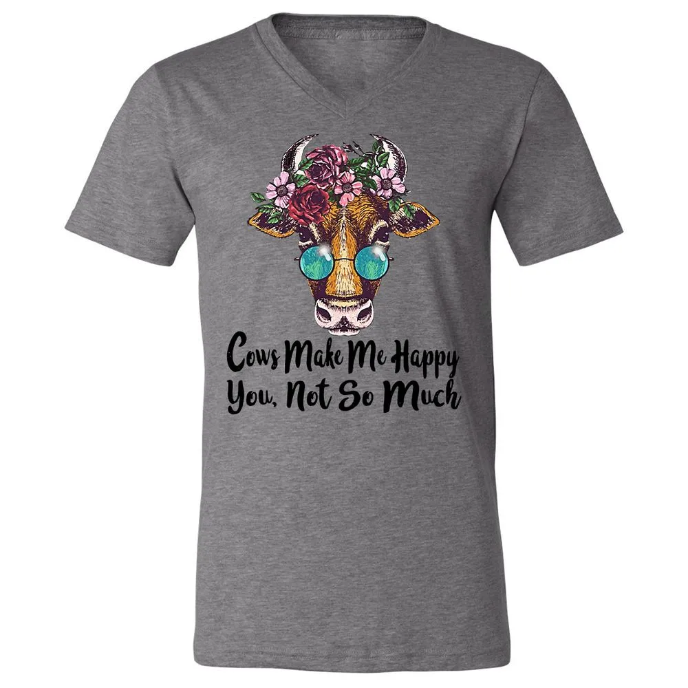 Unisex V-Neck T-Shirt - EK5NPE4F - Deep Heather - 13