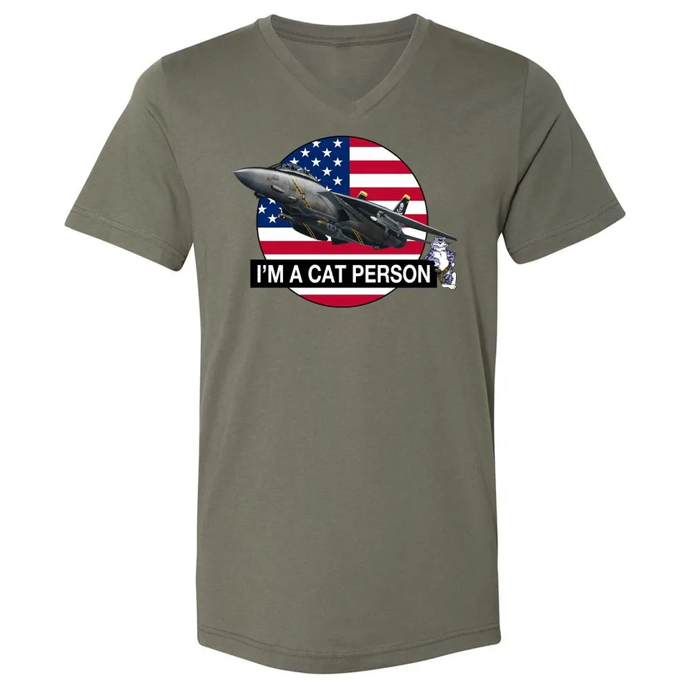 Unisex V-Neck T-Shirt - 4ZERJVXQ - Military Green - 10