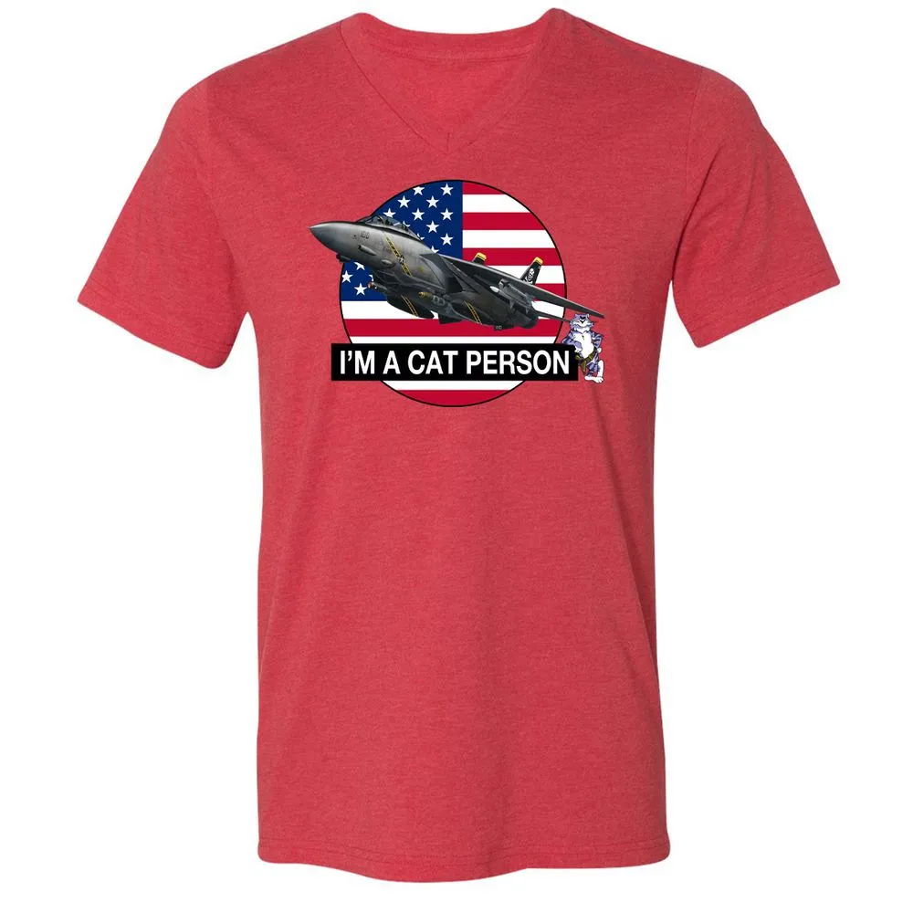 Unisex V-Neck T-Shirt - 4ZERJVXQ - Heather Red - 5