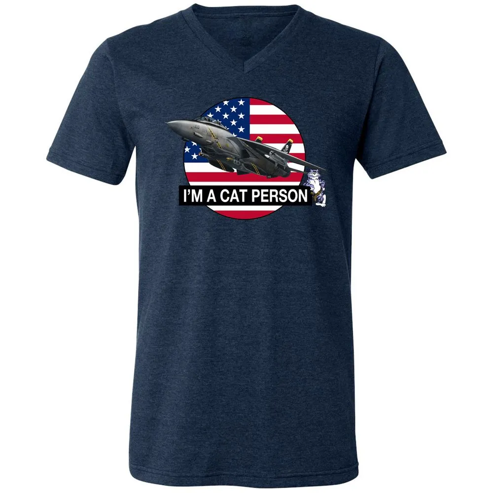Unisex V-Neck T-Shirt - 4ZERJVXQ - Heather Navy - 15