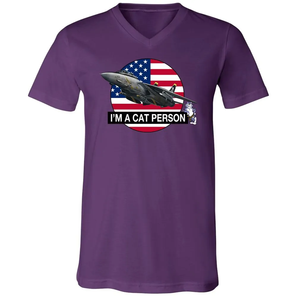 Unisex V-Neck T-Shirt - 4ZERJVXQ - Team Purple - 2