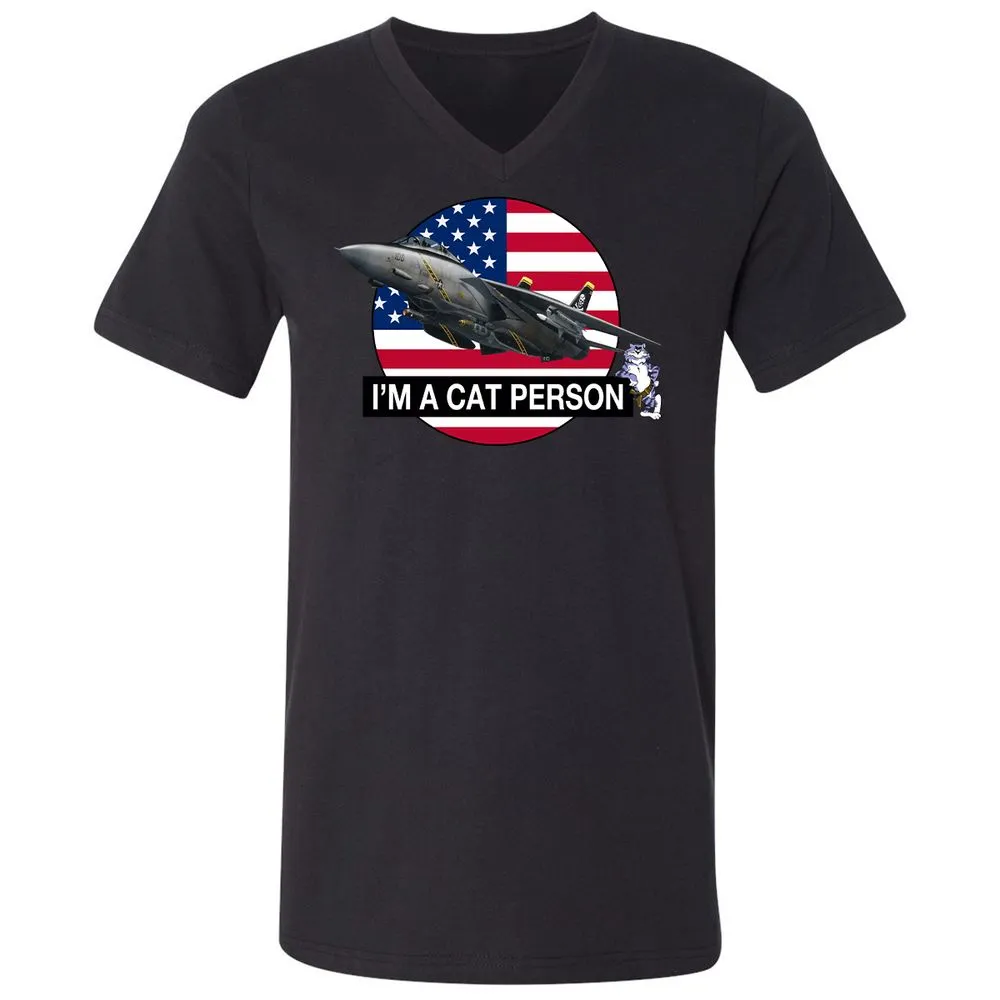 Unisex V-Neck T-Shirt - 4ZERJVXQ - Black - 16