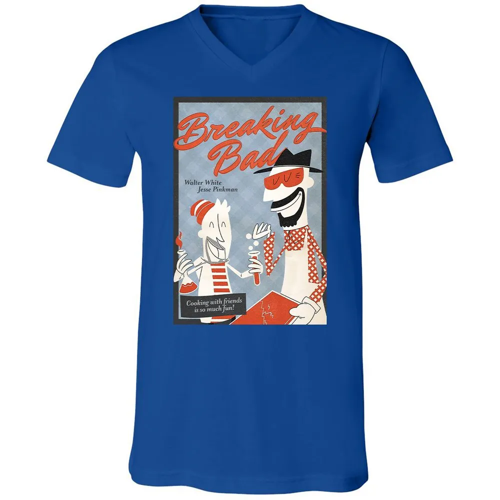 Unisex V-Neck T-Shirt - 3C5ZK7QT - True Royal - 4