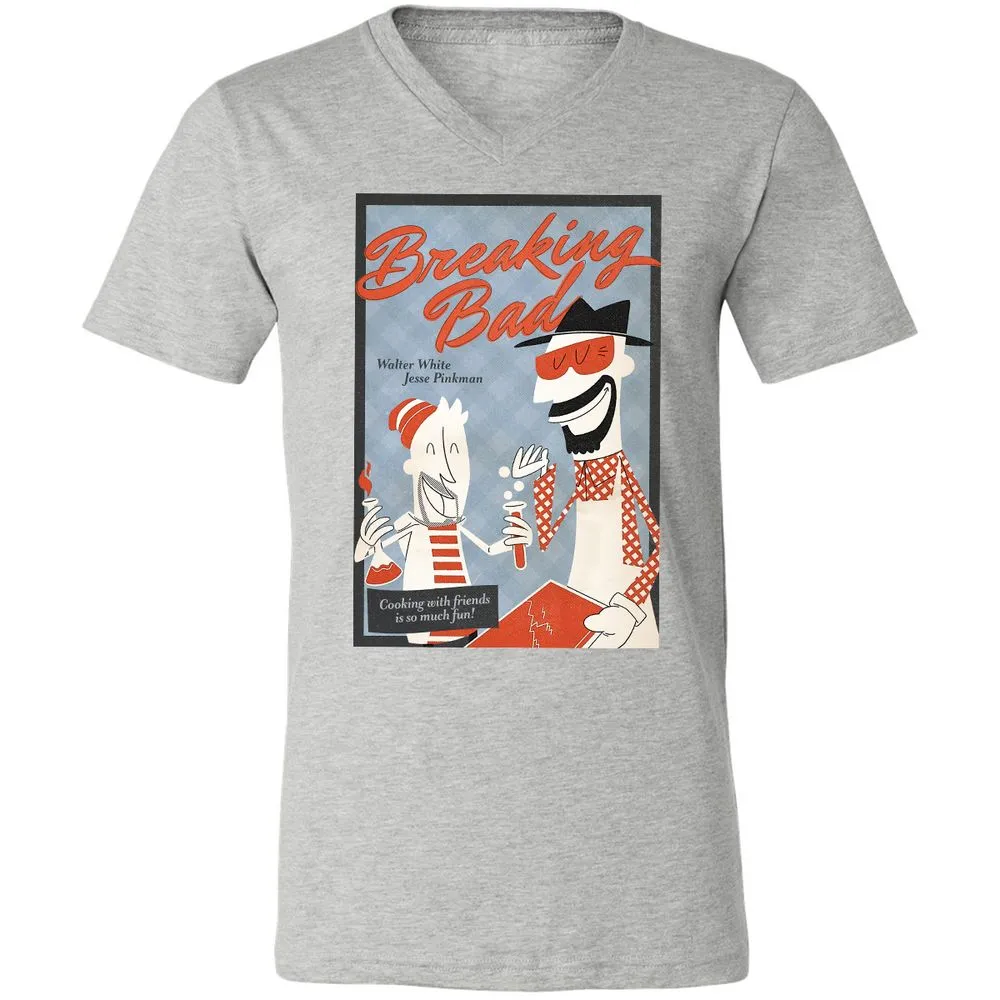 Unisex V-Neck T-Shirt - 3C5ZK7QT - Athletic Heather - 7