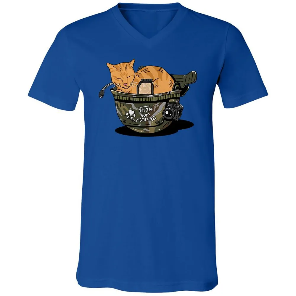 Unisex V-Neck T-Shirt - QDVGJKA6 - True Royal - 4