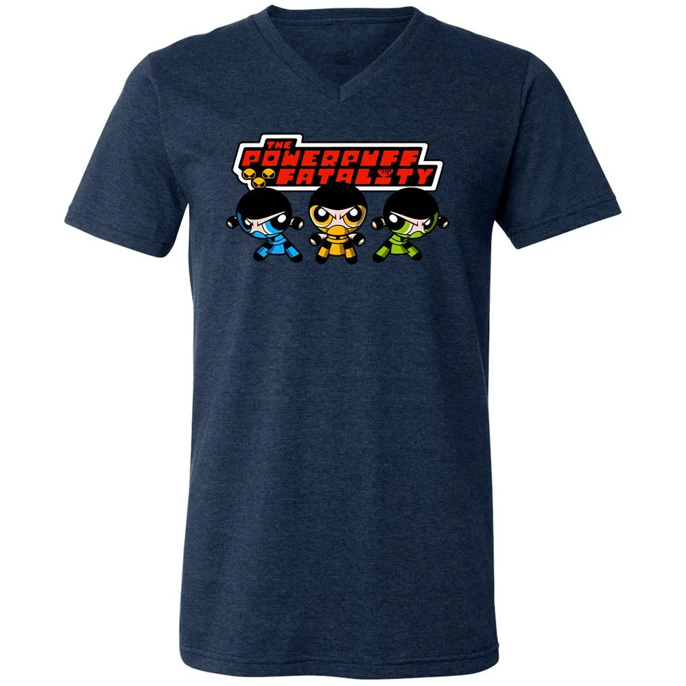 Unisex V-Neck T-Shirt - 3XM66BWP - Heather Navy - 15