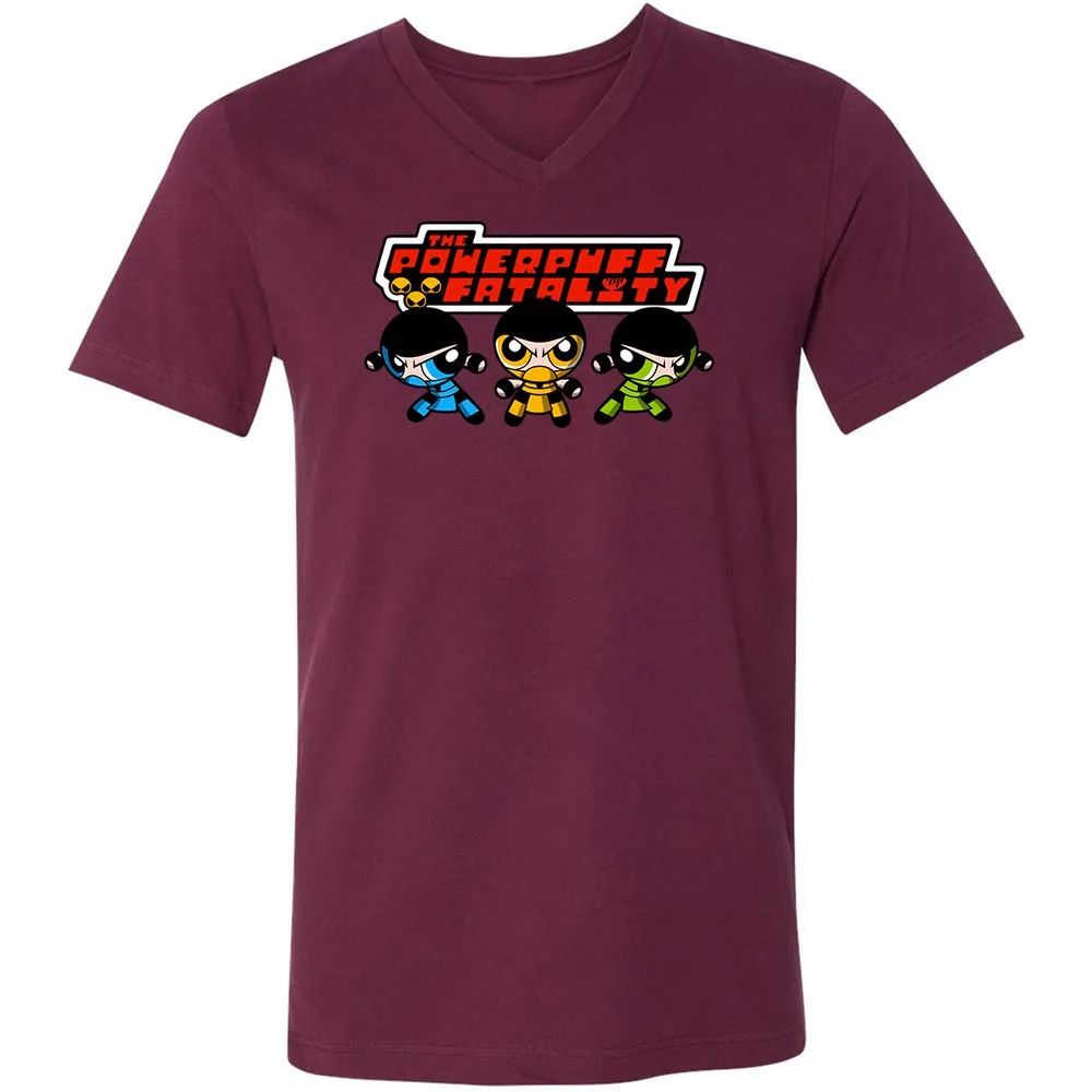 Unisex V-Neck T-Shirt - 3XM66BWP - Maroon - 6