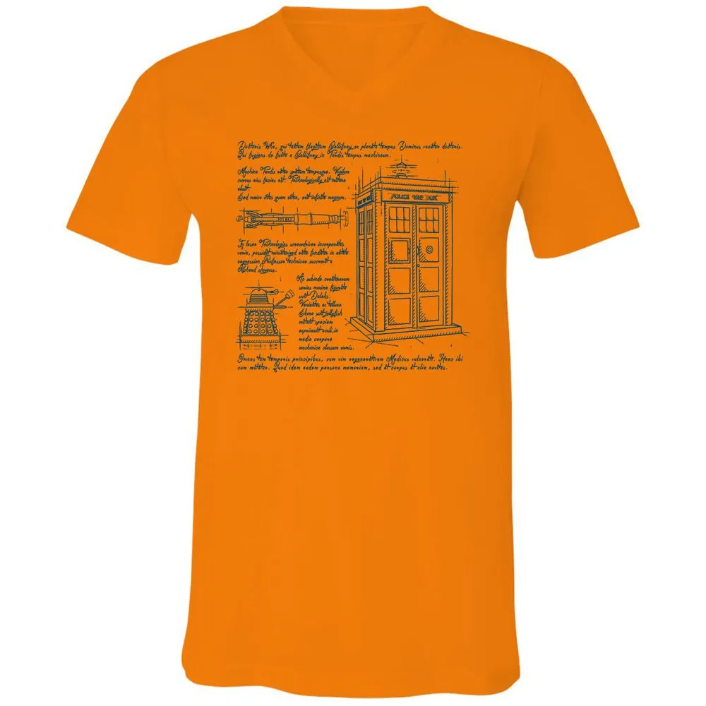 Unisex V-Neck T-Shirt - 846VQHVP - Orange - 11