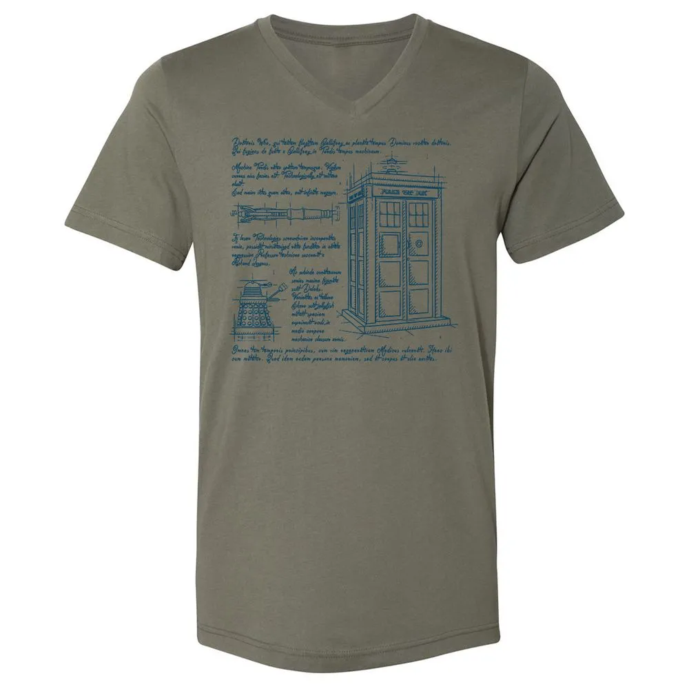 Unisex V-Neck T-Shirt - 846VQHVP - Military Green - 10