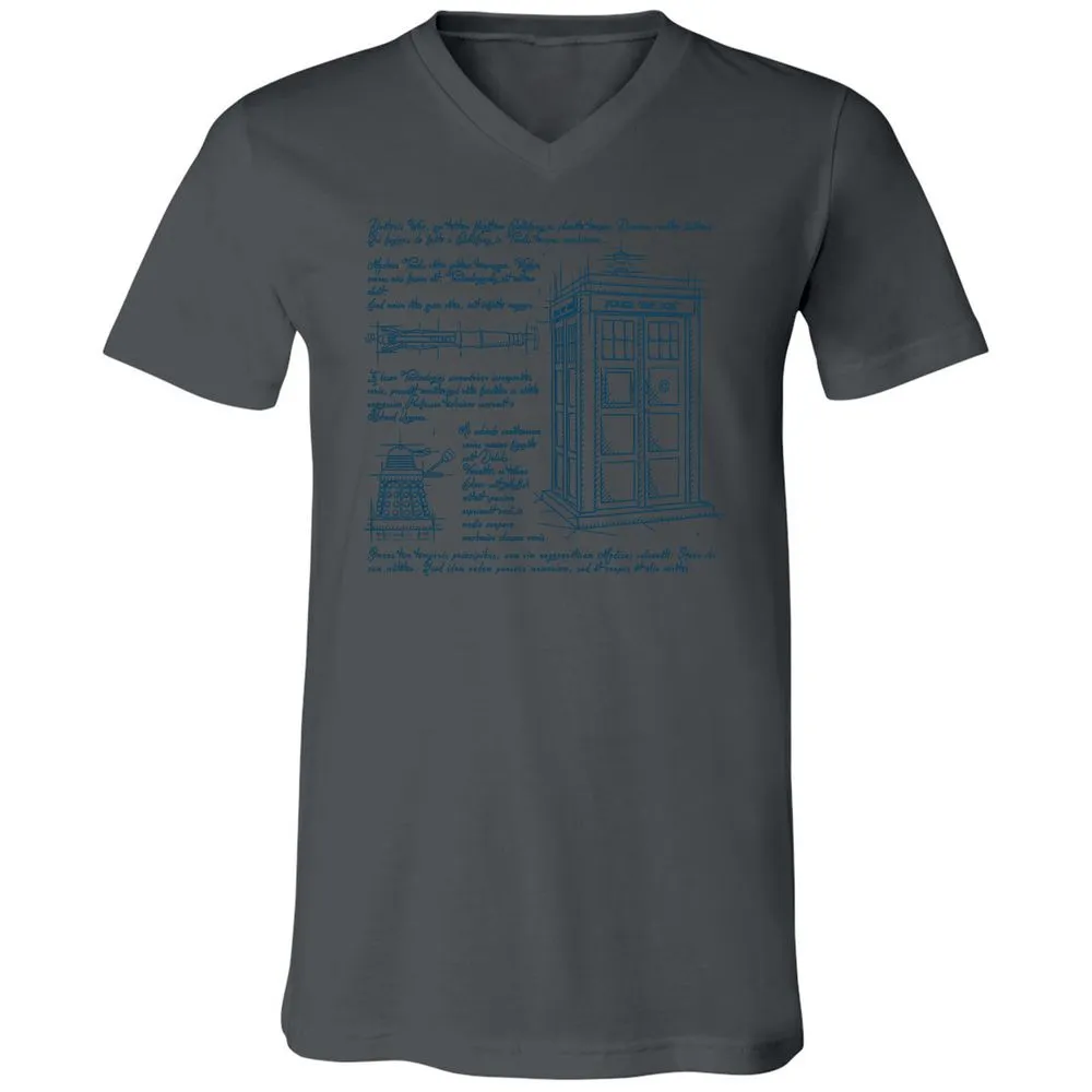 Unisex V-Neck T-Shirt - 846VQHVP - Asphalt - 12