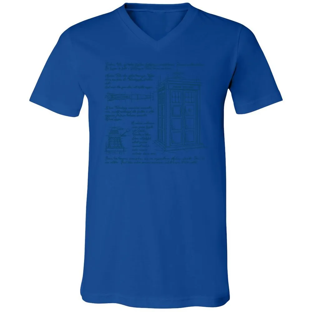 Unisex V-Neck T-Shirt - 846VQHVP - True Royal - 4