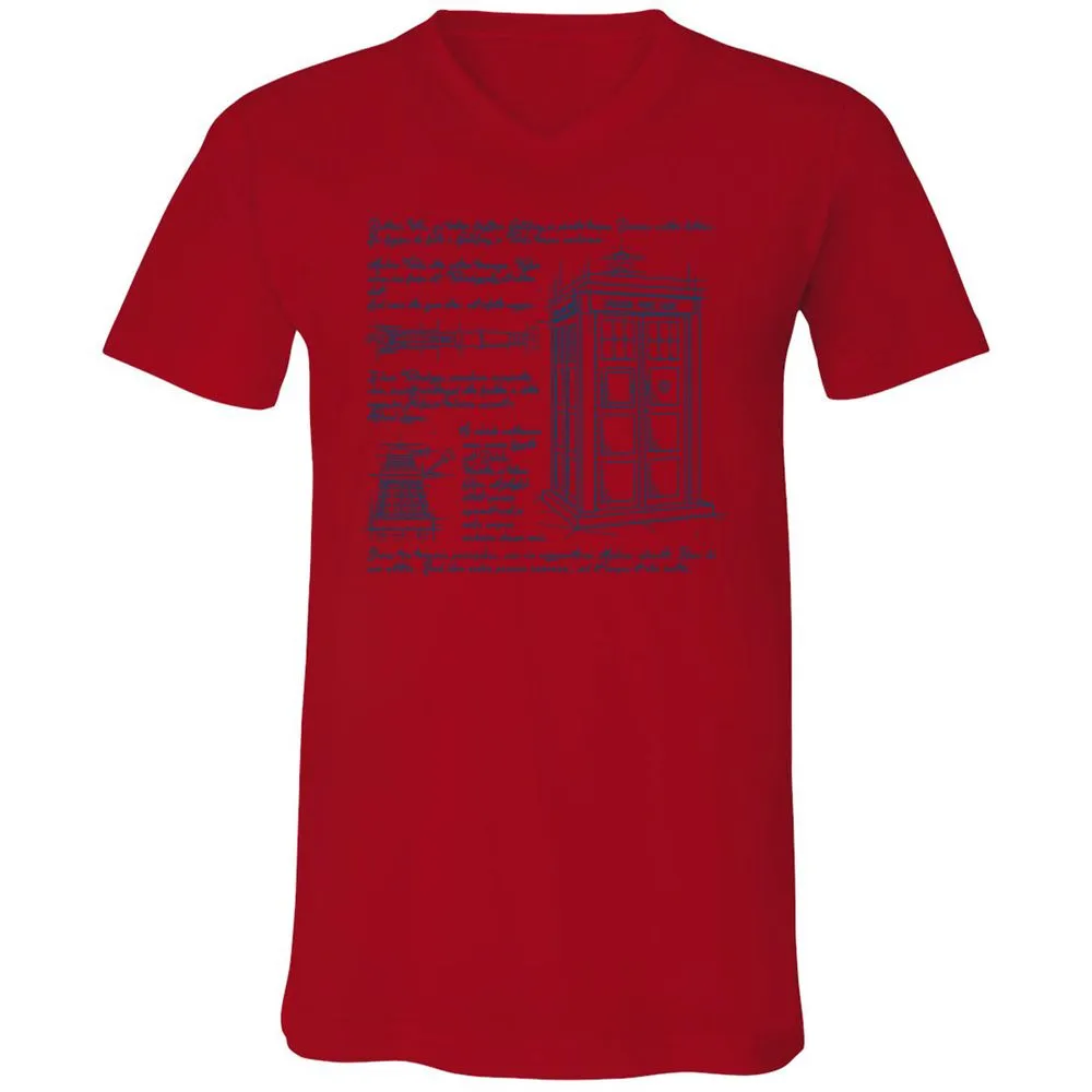 Unisex V-Neck T-Shirt - 846VQHVP - Red - 3