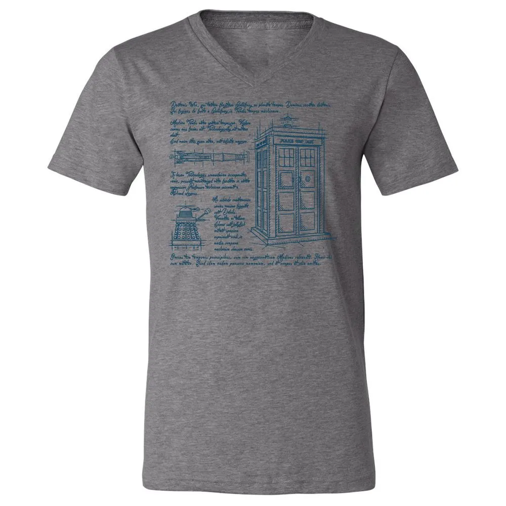 Unisex V-Neck T-Shirt - 846VQHVP - Deep Heather - 13