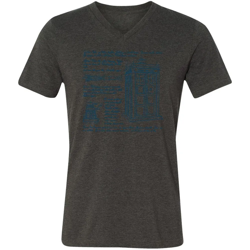 Unisex V-Neck T-Shirt - 846VQHVP - Dark Grey Heather - 8