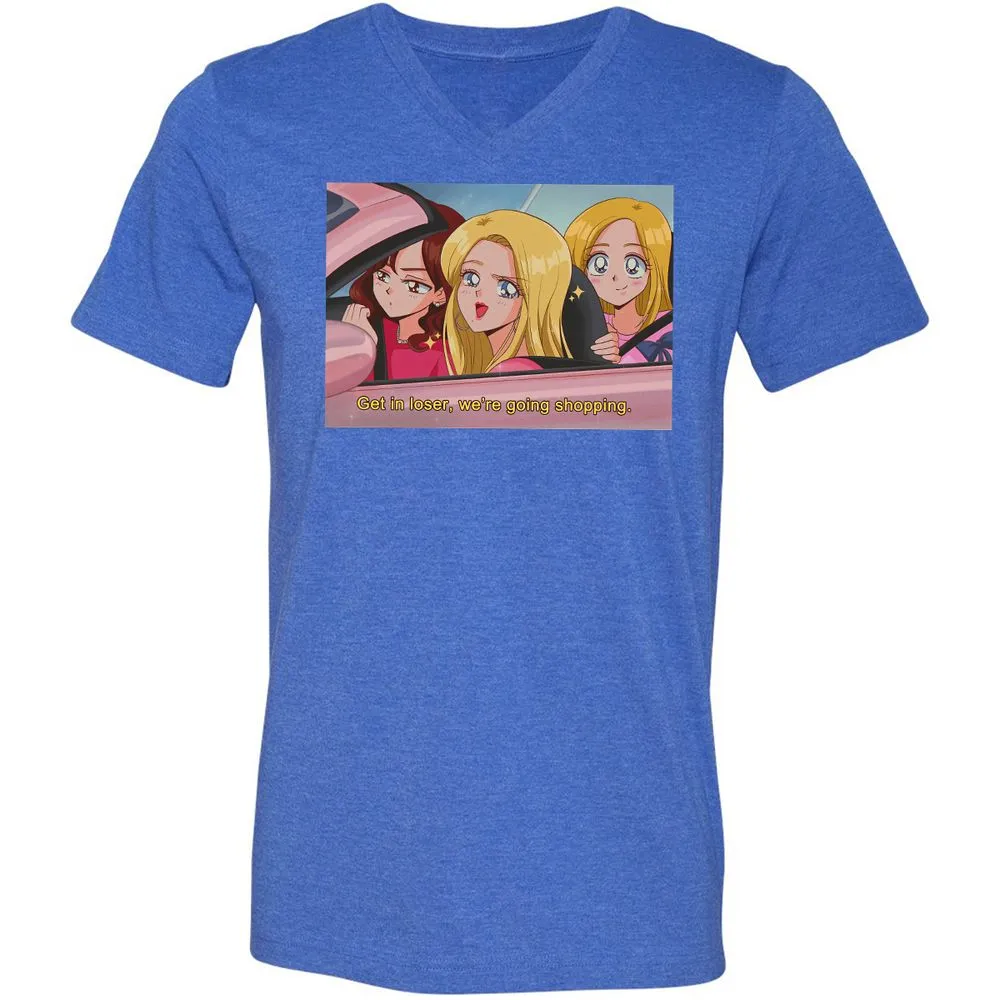 Unisex V-Neck T-Shirt - L9165542 - Heather True Royal - 14