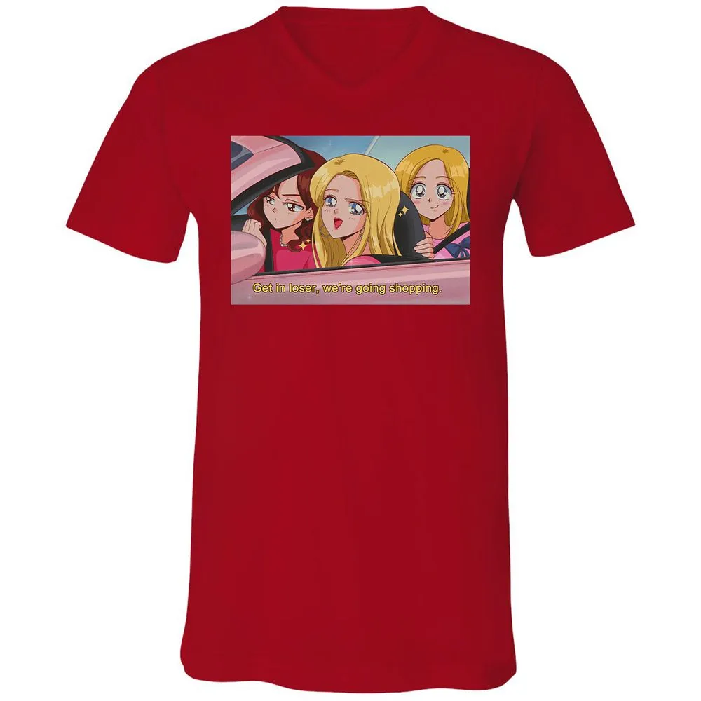 Unisex V-Neck T-Shirt - L9165542 - Red - 3