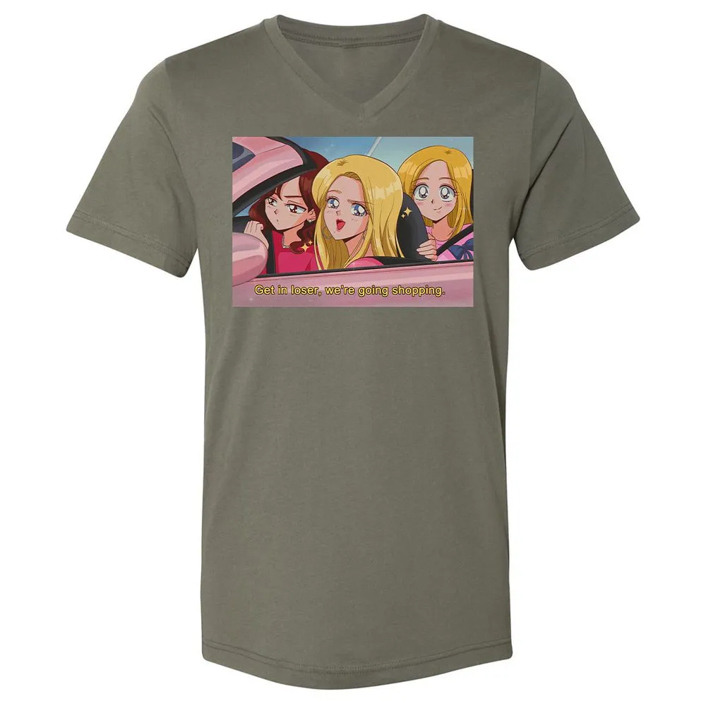 Unisex V-Neck T-Shirt - L9165542 - Military Green - 10