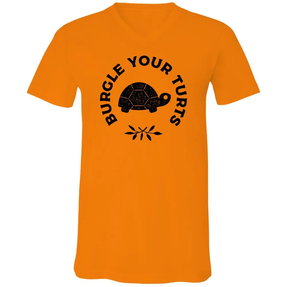 Unisex V-Neck T-Shirt - 8M3PF9HB - Orange - 11