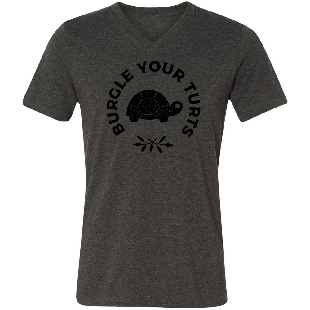 Unisex V-Neck T-Shirt - 8M3PF9HB - Dark Grey Heather - 8