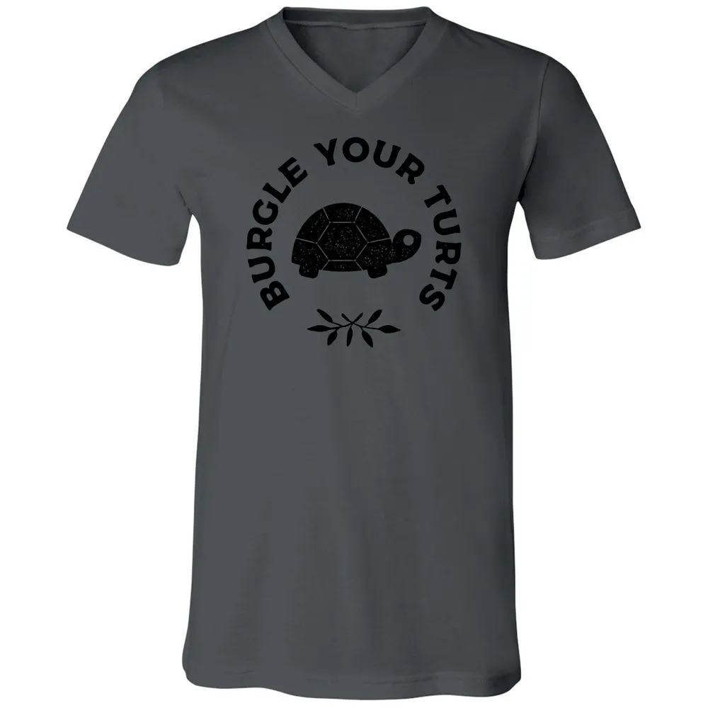 Unisex V-Neck T-Shirt - 8M3PF9HB - Asphalt - 12