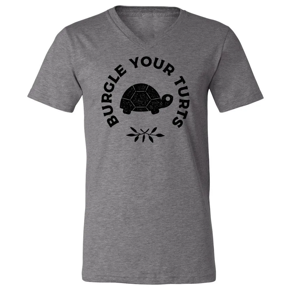 Unisex V-Neck T-Shirt - 8M3PF9HB - Deep Heather - 13