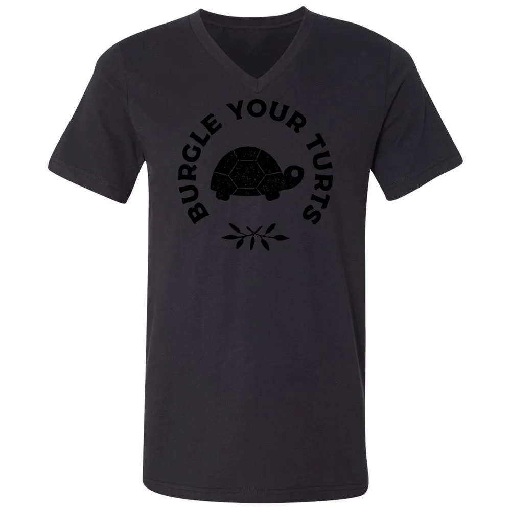 Unisex V-Neck T-Shirt - 8M3PF9HB - Black - 16